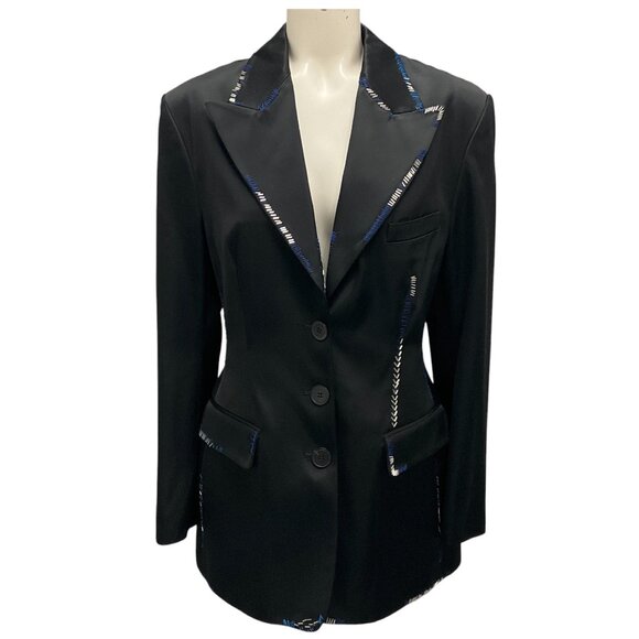 Marni Black 2024 Duchesse Satin Blazer - Picture 1 of 5